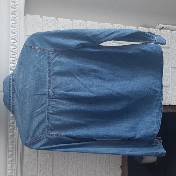 Women's New Look Denim Long Sleeves shirt Size US 8 or XS - Picture 7 of 12